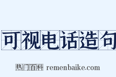 可视电话造句是什么意思的图片